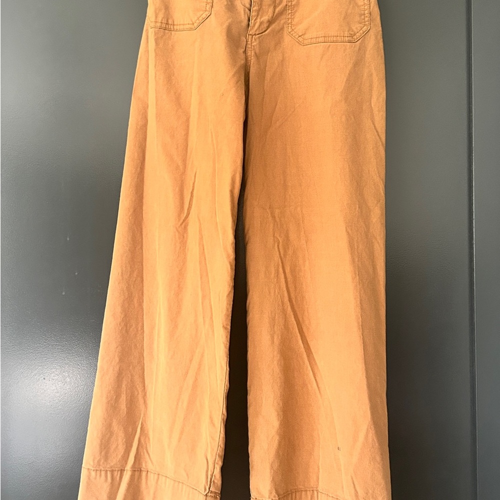 Wide-Leg Tan Pants
